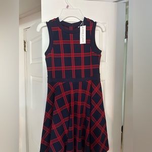 Janie and Jack girls dress red and navy size 8 NWT